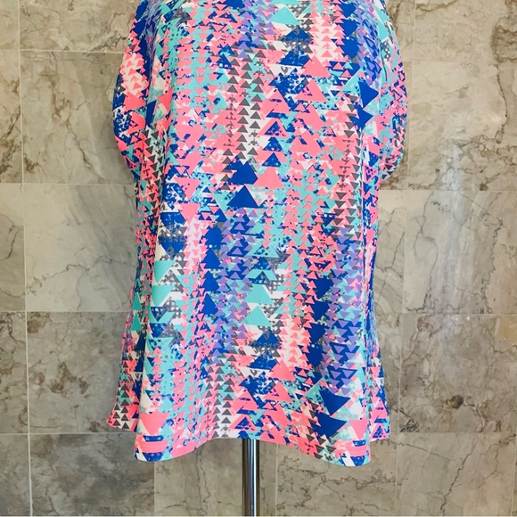 Splashletics Geometric Racerback Swim Tankini Top - Picture 3 of 8